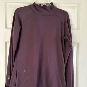 Athleta Burgandy Thermal Top